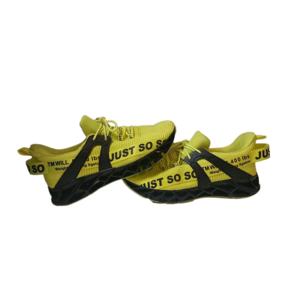 Just So So Mens Neon Yellow‎ Blade Running Sneakers Size 45 Athletic Shoes